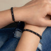 Handmade Black Thread Bracelet with Silver Beads - Aggarwal jewels