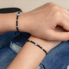 Black Beads Evil Eye Bracelet with Silver Accents - Aggarwal jewels