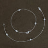 Twilight Bead Anklet Pure Silver Chain with Spherical Beads - Aggarwal jewels