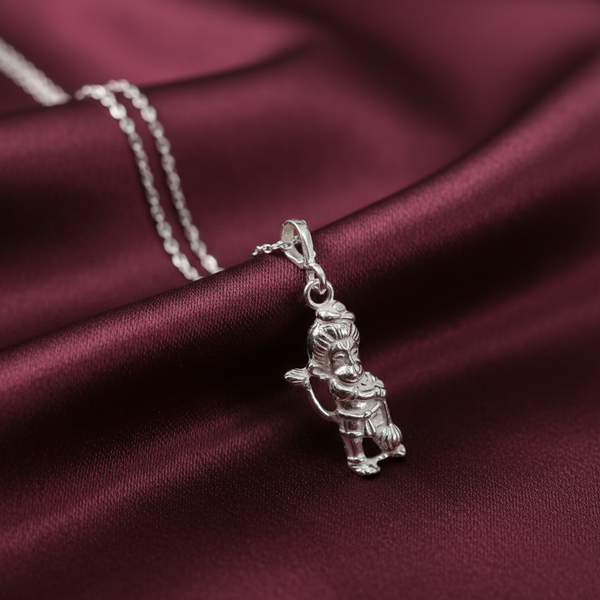 Sankat Mochan Hanuman Pendant in Pure Silver - Aggarwal jewels