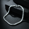 Silver Simple Square Box Design Bracelet for Boy's - Aggarwal jewels