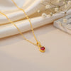 Premium Heart-Shaped Stone Gold Polish Silver Pendent Necklace - Aggarwal jewels