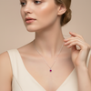 Premium Heart-Shaped Stone Silver Pendent Necklace - Aggarwal jewels
