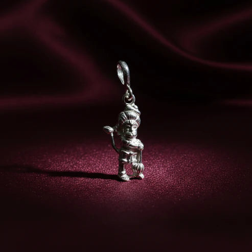 Sankat Mochan Hanuman Pendant in Pure Silver - Aggarwal jewels