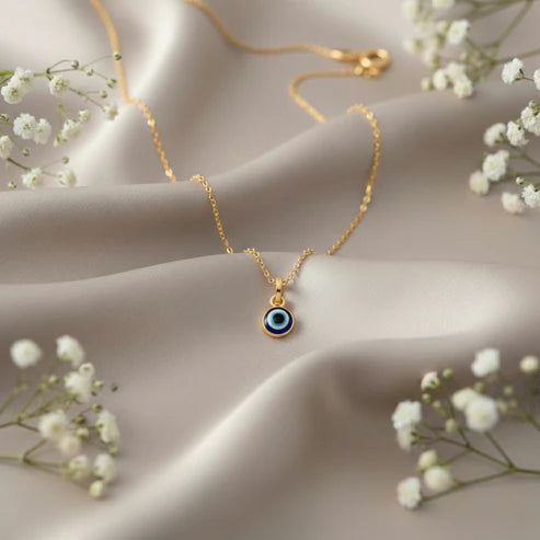 Silver Evil Eye Different Colors Pendant Necklace for Protection - Aggarwal jewels
